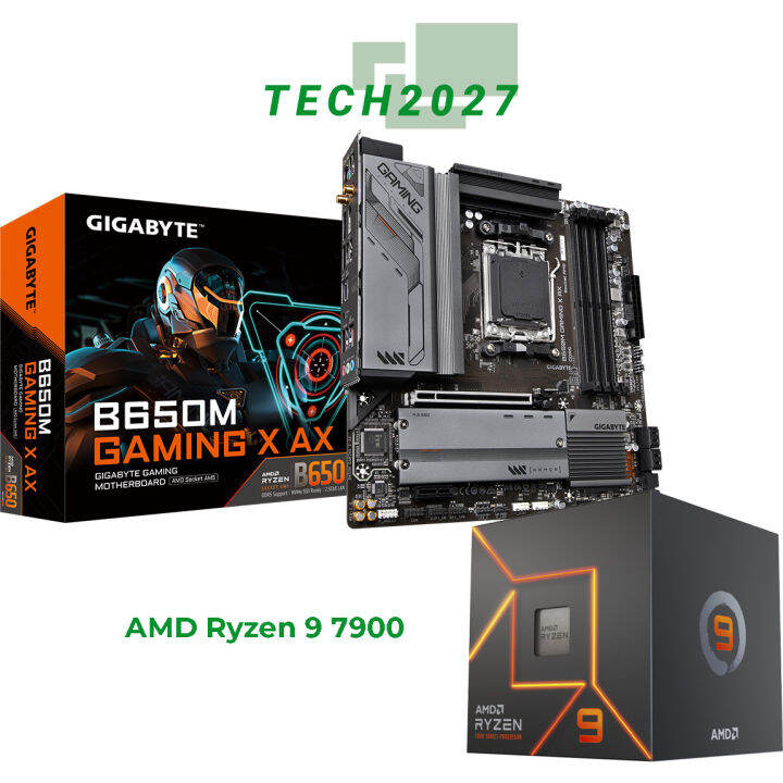 AMD Ryzen 9 7900 3.7 GHz 12-Core Processor With GIGABYTE B650M GAMING X ...