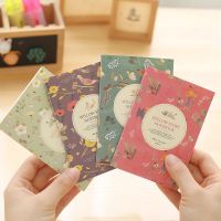 10PCS /Set Cactus Cat Fox Bear Owl Kraft Retro 64K Notebook Mini Pocket Notepad School Office Supplies Stationery