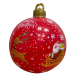ลูกบอลเป่าลมสำหรับตกแต่งเทศกาลคริสต์มาสกลางแจ้งขนาด60ซม. ลูกบอลพีวีซีขนาดใหญ่ลูกบอลใหญ่สำหรับตกแต่งต้นคริสต์มาสของเล่นแบบไม่มีไฟ