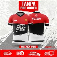 New Fashion BAJU KAOS JERSEY GAMING INDOSTARS ML, AOV, PUBG, FREE FIRE FREE NICK NAME BISA CUSTOM FREE DESIGN 2023