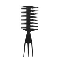 3 Way Large Wide Tooth Comb Salon Afro Hair Pick Brush Comb Hairdressing Curl Hair Styling Comb Braid Tool Black