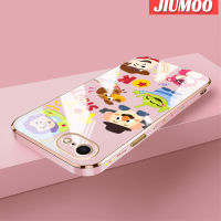 JIUMOO เคสสำหรับ iPhone 7 7 Plus 8 8 Plus SE 2020,เคสการ์ตูนทอยสตอรี่ขอบตารางใหม่เคสชุบซิลิก้าเจลเคสมือถือกันกระแทกรวมทั้งหมดเลนส์กล้องถ่ายรูปฝาครอบป้องกัน