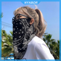 NYABOR Summer Sun UV WIND Protection ผ้าพันคอชีฟองกันแดดใบหน้าหน้ากากคอท่อผ้าพันคอกันฝุ่นรถจักรยานยนต์วิ่งแขวนหู