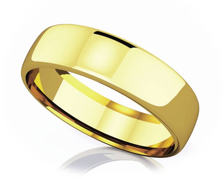 แหวนหมั้นทอง-18k-แบบเกลี้ยง-6-50-mm-domed-shape-romantic-classic