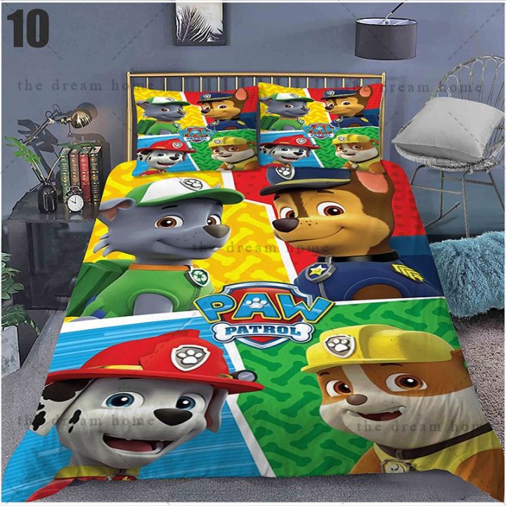 ellen-paw-patrol-3in1-ชุดเครื่องนอน-ผ้าปูที่นอน-ปลอกหมอน-ผ้านวม-สบาย-ล้างทําความสะอาดได้