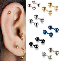 5ชิ้น Tragus Helix บาร์4มิลลิเมตรบอลสแตนเลส Barbell Daith Oreja แหวนสตั๊ดหูกระดูกอ่อนเจาะหูเครื่องประดับร่างกาย