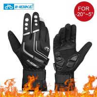 INBIKE Full Finger Cycling Gloves Durable MTB Bicycle Gloves forRiding Outdoor Motorcycle Accessories Touch Screen Padded Winter