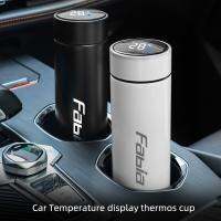 【CW】✳  500ml insulating cup Skoda Fabia temperature display Insulating water bottle coffee