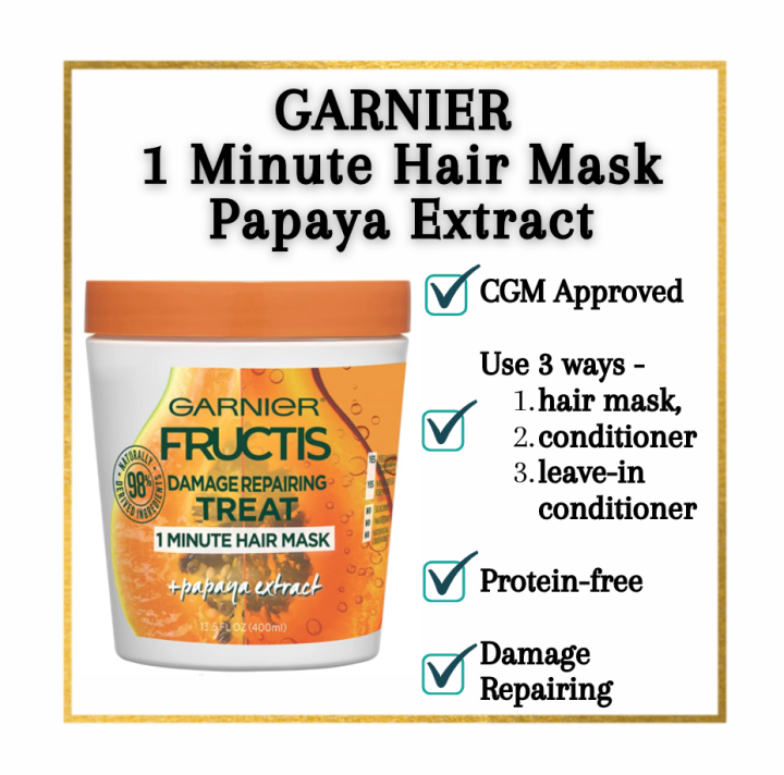 Garnier Fructis Style Damage Repairing Treat 1 Minute Hair Mask Papaya