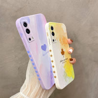 เคสโทรศัพท์แฟชั่นลายการ์ตูนรูปหมีเมเปิ้ลใบน่ารัก,สำหรับ Vivo Y72 5G เคสโทรศัพท์ซิลิโคนอ่อน TPU กันกระแทกปลอกหุ้มป้องกันด้านหลังเคสคู่รูปหัวใจความรักน่ารักสำหรับเด็กผู้หญิง Y52 5G