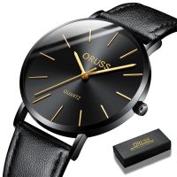 Luxury Men Quartz Watches Ultra-Thin Design Leather Sport Watch For Men Business Wristwatch Men Clock With Box Relogio Masculino