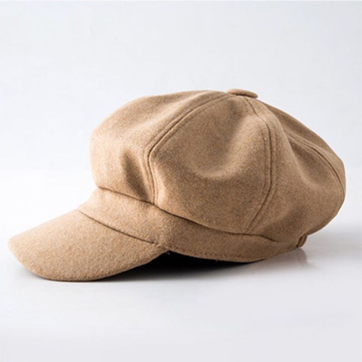 หมวก-หมวกเบเร่ต์-รุ่นฤดูใบไม้ร่วง-ฤดูหนาว-รูปแปดเหลี่ยม-หมวกของจิตรกร-หมวกลำลอง