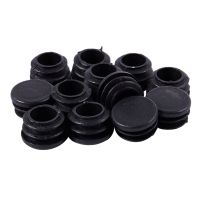 12 Pcs Chair Table Legs 22mm Dia Cap Round Ribbed Tube Tubing Insert