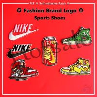 【hot sale】 ❈⊙∈ B15 ☸ Fashion Brand Logo - Sports Shoes Self-adhesive Sticker Patch ☸ 1Pc Iron on Sew on Clothes Bag Accessories Decor Badges Patches