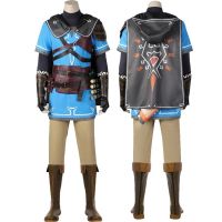 New The Legend of Link Full Set Zelda Coat Top Pants for Unisex Adult Kids Halloween Party Cosplay Costume Performance Uniform