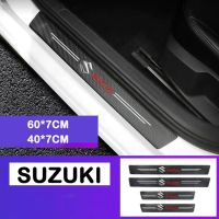 [ Suzuki ] Carbon Fiber Car Door Sill Sticker Protector Rear Bumpe Front Rear Guard Protector Sticker Trunk Sticker Car Door Sticker