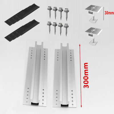 24เซ็ต3035มิลลิเมตรแผงเซลล์แสงอาทิตย์โมดูลอลูมิเนียมยึดรถไฟสำหรับ Pv พลังงานแสงอาทิตย์ไฟฟ้าโซลาร์เซลล์ยึดรางติดตั้งกลางยึดปลายหนีบ