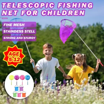 6 Pcs Telescopic Butterfly Net Fishing Nets For Kids Extendable