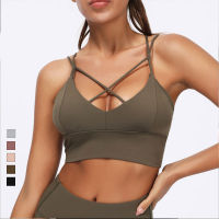 Thin Strap Sports Bra Women Push Up Solid Sports Bra Jogging Gym Women Sports Bra Girl Underwear Fitness Running Yoga Sport Tops