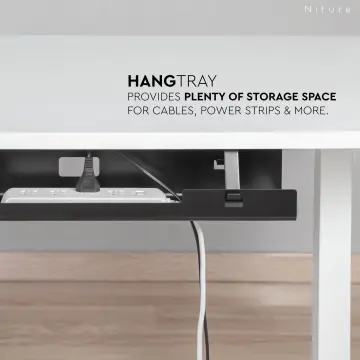 Cable Management Under Desk 40CM J Channel Cable Raceway, No Drill Cord  Hider for Desk, Wire Management