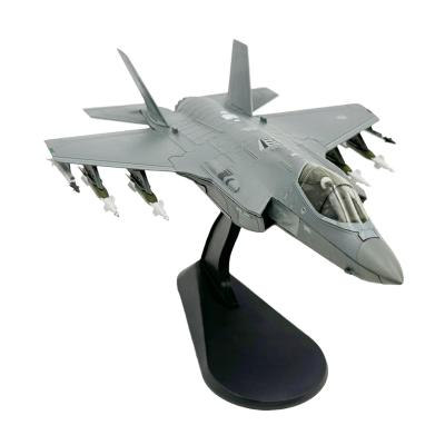 Dolity 1:72โมเดลเครื่องบินรบแบบ Diecast F-35A พร้อมฐานสำหรับห้องนั่งเล่นสำนักงานในตู้