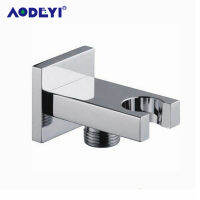 Brass Wall Mounted Hand Held Shower Holder Shower Bracket &amp; Hose Connector Wall Elbow Unit Spout Water Inlet Angle Valve