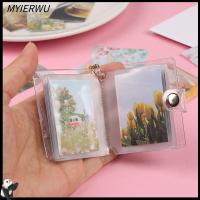 MYIERWU 1PC PVC เครื่องประดับ แบบพกพา อุปกรณ์เสริม Mini Photo Albums 2 นิ้ว สำหรับการ์ดรูปถ่าย ที่ใส่รูปถ่าย