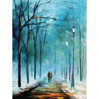 Foggy Stroll Pre-Printed 11CT Cross-Stitch Embroidery Complete Kit DMC Threads Handicraft Craft Hobby Needlework Different