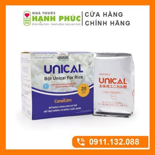 Hộp bột uống canxi cơm nhật bản unical for rice hộp 20 gói - ảnh sản phẩm 1