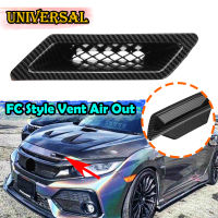 FC Style Universal Car Front Bumper Hood Vent Air Out Intake Grill Cover Trim For Civic Audi A4 B8 VW Golf MK7 MK6 BMW E90 E80