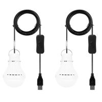 SmartPhonemall 5W USB Bulb Camping Light, Specification: Switch Wire 6500K Cold White, Quantity:2PCS