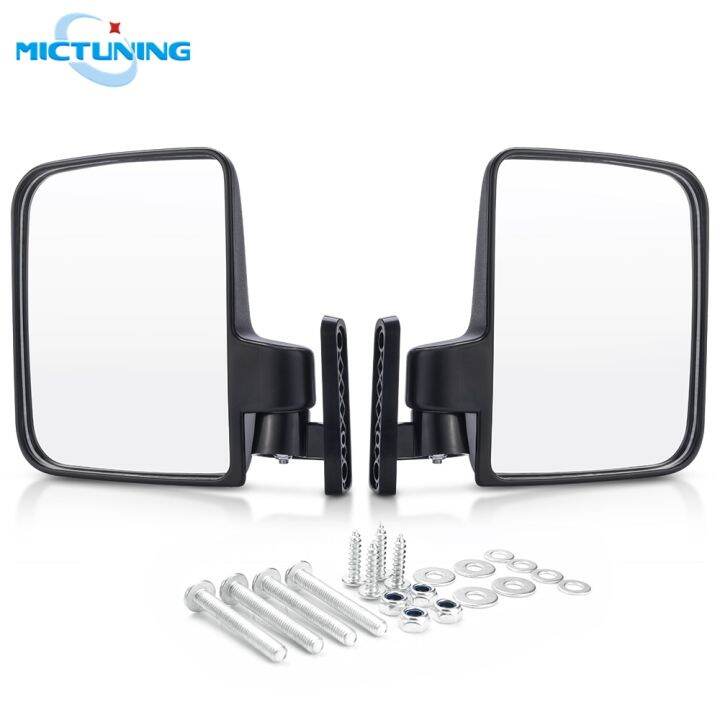 MICTUNING Golf Cart Mirrors Universal Folding Side View Mirrors