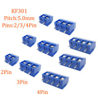 Komponen Speedy เทอร์มินัล KF301 2P 3P 4P 5มม. Skru Wayar KF301-2P KF301-34P สนาม5.0มม. Lurus Pin Spliceable Plug-In PCB Kabel Penyambung