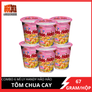 Combo 6 Mỳ Ly Handy Hảo Hảo Vị Tôm Chua Cay Hộp 67g