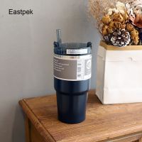 Eastpek Travel Large capacity stainless steel vacuum flask with straw coffee cup Water Bottle Stainless Steel Tumbler