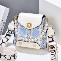 Brand Pearl Chain Messenger Bag with Pearl Chain Girls Small Cute Princess Purse Crossbody Bag Shoulder Bag Mobile Phone Bag