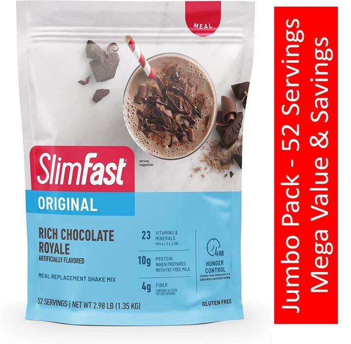 SlimFast Meal Replacement Powder, Original Rich Chocolate Royale, Shake ...