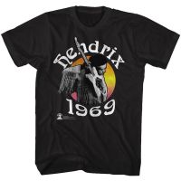 Hot sale Jimi Hendrix Band T-Shirt Hendrix 69 Listening Guitar Official Merchandise T-Shirt  Adult clothes