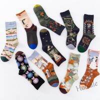 【hot sale】✠▤ D19 KAFU Original Design Socks Boneless Stitching British Style Vintage Couples Tide Socks Pure Cotton Mid-calf Socks