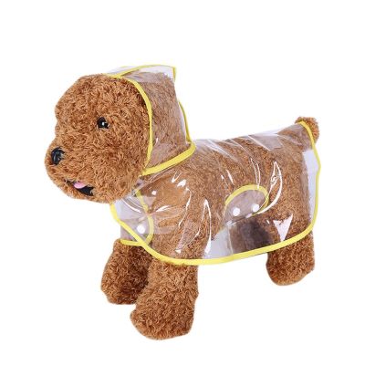 1pc Waterproof Dog Raincoat with Hood Transparent Dog Puppy Rain Coat Cloak Costumes Clothes for Dogs Supplies