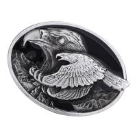 LazaraLife Flying Eagle VINTAGE หัวเข็มขัดวงรีคาวบอยตะวันตกเข็มขัดหนังชาย Decor