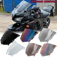 CBR400R กระจกบังลมกระจกรถยนต์กันลมอุปกรณ์เสริมสำหรับฮอนด้า CBR500R CBR 500R 400R 2013 2014 2015รถจักรยานยนต์กันกระแทกคู่