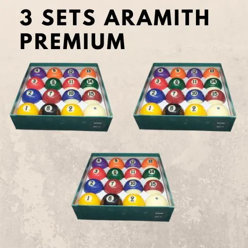 3 SETS ARAMITH PREMIUM BILLIARD BALL / STANDARD BILLIARD BALL / BOLA NG