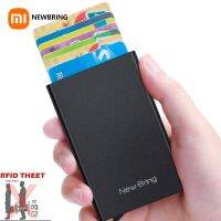 New Youpin Anti-Theft Credit Card Wallet Pop Up Automatically Ultra Slim Mini Portable Metal Safe Body For Men Women