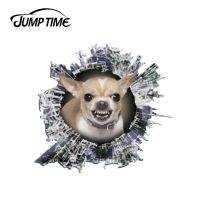 【Quality】 Jump Time 13Cm X 12.2Cm 3D คำราม Chihuahua Decal แก้ว Slag Decal สติ๊กเกอร์สะท้อนแสงแต่งรถรูปลอกรูปนก