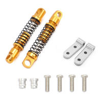 for WPL D12 RC Car Metal Rear Shock Absorber Damper with Mount Fixed Seat Upgrades Parts Accessories