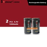 【Thriving】 2ชิ้นกล่องเก็บของป้องกันชาร์จไฟได้ Soshine 18350 1000MAh Li-Ion