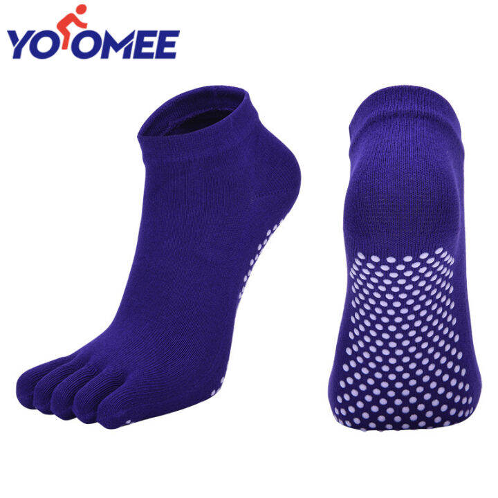 Yoomee 1 Pair Women Antislip Yoga Socks Fingers Fitness Pilates Socks