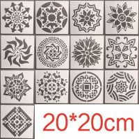 1Pcs 20x20Cm Simple Mandala DIY Layering Stencils Wall Painting Furniture Scrapbook Coloring Embossing Album Decorative Template