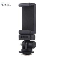 LFYE5L สกรู1/4 สำหรับกล้อง DSLR พร้อมรองเท้าเย็น ที่วางโทรศัพท์แฮนด์ฟรี ขายึดโทรศัพท์มือถือ คลิปหนีบยึด ฐานเสียบกล้อง ที่วางโทรศัพท์ในรองเท้ายอดนิยม อะแดปเตอร์ขาตั้งกล้อง ที่วางโทรศัพท์สด